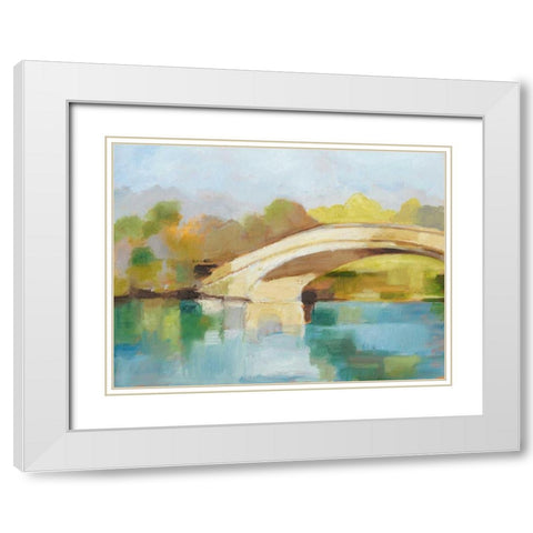 Park Bridge II White Modern Wood Framed Art Print with Double Matting by Harper, Ethan