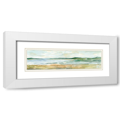 Panoramic Seascape I White Modern Wood Framed Art Print with Double Matting by Harper, Ethan