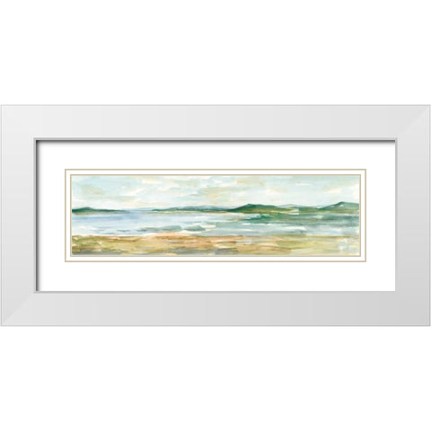 Panoramic Seascape I White Modern Wood Framed Art Print with Double Matting by Harper, Ethan