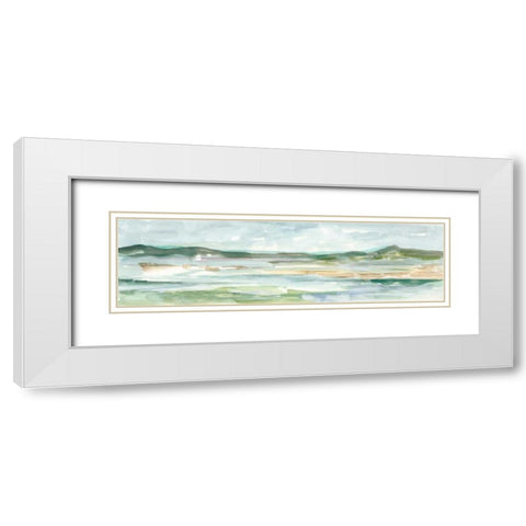 Panoramic Seascape II White Modern Wood Framed Art Print with Double Matting by Harper, Ethan