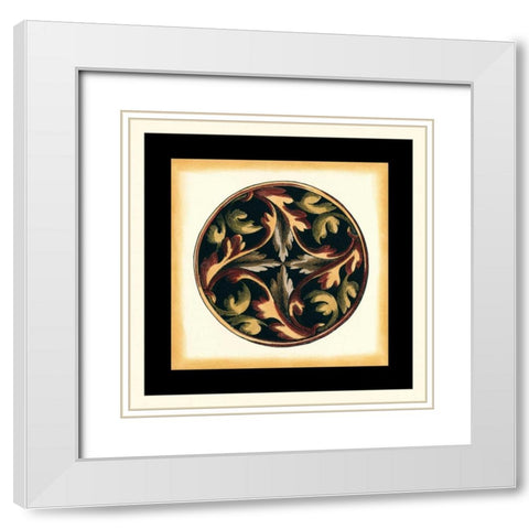 Small Ornamental Accents III White Modern Wood Framed Art Print with Double Matting by Vision Studio