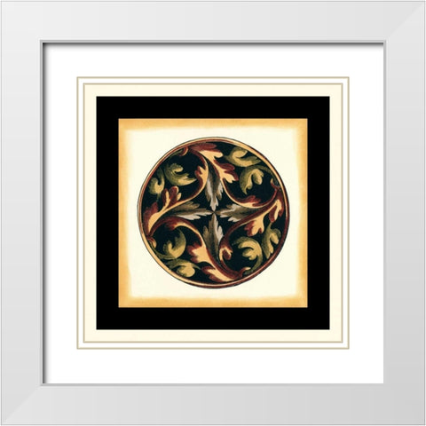 Small Ornamental Accents III White Modern Wood Framed Art Print with Double Matting by Vision Studio