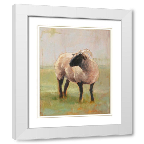 Away from the Flock II White Modern Wood Framed Art Print with Double Matting by Harper, Ethan