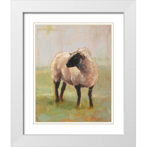 Away from the Flock II White Modern Wood Framed Art Print with Double Matting by Harper, Ethan