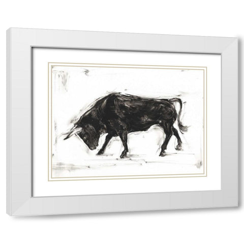 Toro I White Modern Wood Framed Art Print with Double Matting by Harper, Ethan