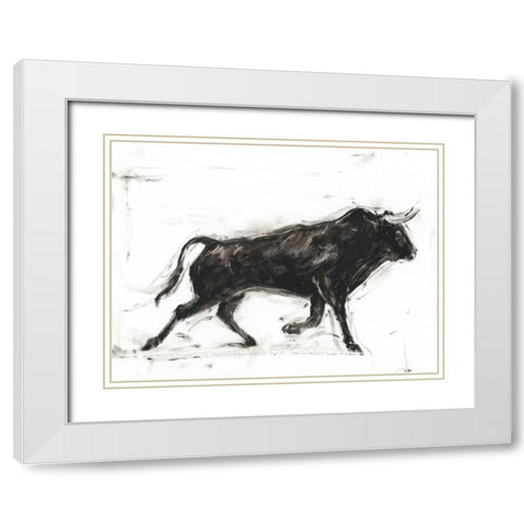 Toro II White Modern Wood Framed Art Print with Double Matting by Harper, Ethan