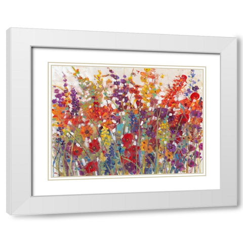 Variety of Flowers II White Modern Wood Framed Art Print with Double Matting by OToole, Tim
