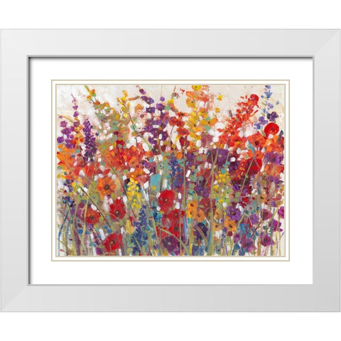 Variety of Flowers II White Modern Wood Framed Art Print with Double Matting by OToole, Tim