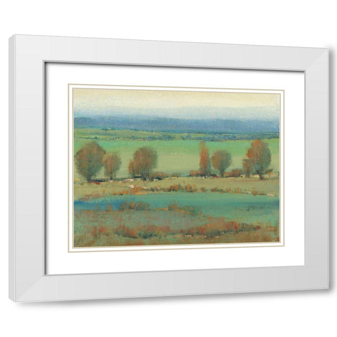 Flat Terrain II White Modern Wood Framed Art Print with Double Matting by OToole, Tim
