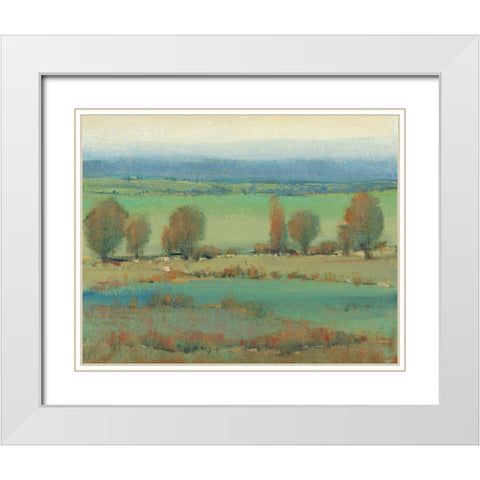 Flat Terrain II White Modern Wood Framed Art Print with Double Matting by OToole, Tim