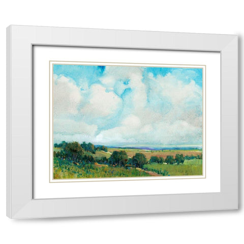Looming Clouds I White Modern Wood Framed Art Print with Double Matting by OToole, Tim