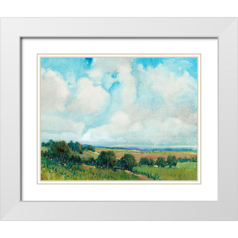 Looming Clouds I White Modern Wood Framed Art Print with Double Matting by OToole, Tim