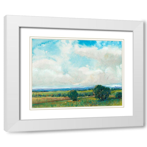 Looming Clouds II White Modern Wood Framed Art Print with Double Matting by OToole, Tim