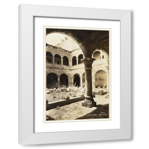 Old Mexico II White Modern Wood Framed Art Print with Double Matting by Unknown