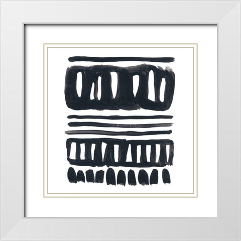 Weft II White Modern Wood Framed Art Print with Double Matting by Vess, June Erica
