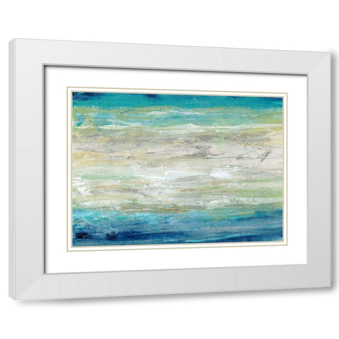 Wave Length I White Modern Wood Framed Art Print with Double Matting by OToole, Tim