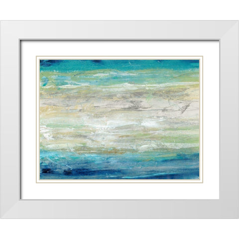 Wave Length I White Modern Wood Framed Art Print with Double Matting by OToole, Tim