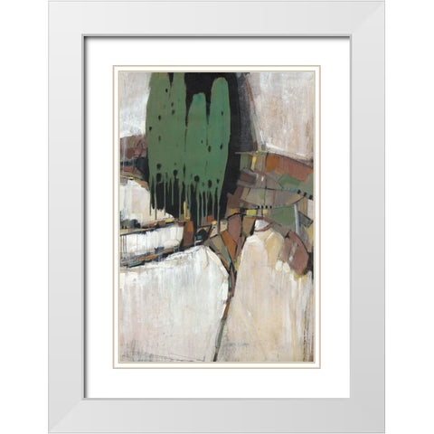 Separation IV White Modern Wood Framed Art Print with Double Matting by OToole, Tim