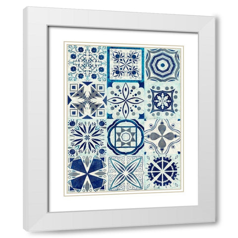 Kaleidoscope Tile III White Modern Wood Framed Art Print with Double Matting by Borges, Victoria