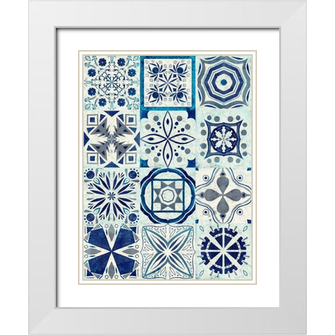 Kaleidoscope Tile III White Modern Wood Framed Art Print with Double Matting by Borges, Victoria