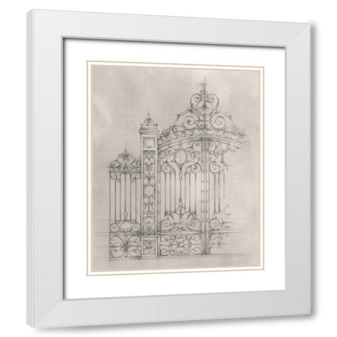 Iron Gate Design I White Modern Wood Framed Art Print with Double Matting by Harper, Ethan