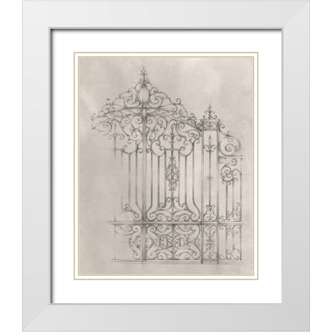 Iron Gate Design II White Modern Wood Framed Art Print with Double Matting by Harper, Ethan