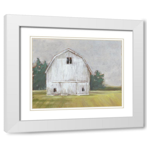Rustic Barnyard I White Modern Wood Framed Art Print with Double Matting by Harper, Ethan