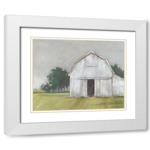 Rustic Barnyard II White Modern Wood Framed Art Print with Double Matting by Harper, Ethan