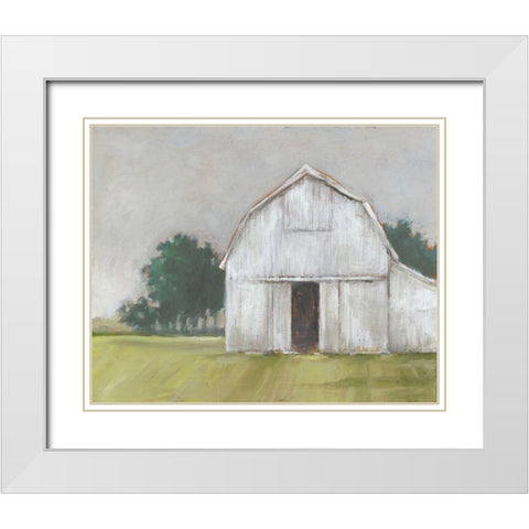Rustic Barnyard II White Modern Wood Framed Art Print with Double Matting by Harper, Ethan