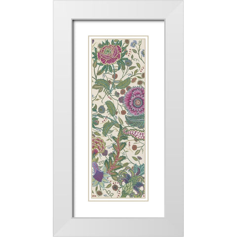 Tropical Chintz II White Modern Wood Framed Art Print with Double Matting by Wang, Melissa