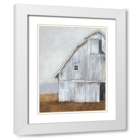 Abandoned Barn II White Modern Wood Framed Art Print with Double Matting by Harper, Ethan