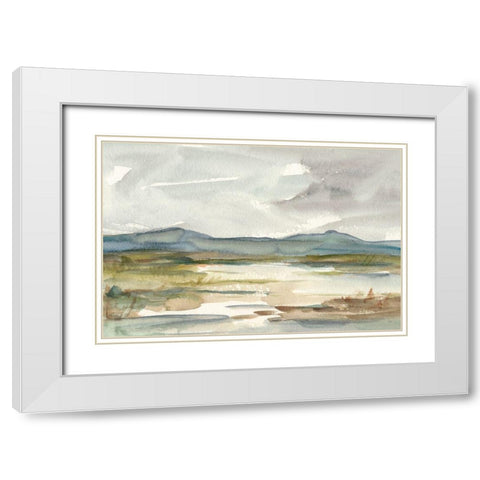 Overcast Wetland I White Modern Wood Framed Art Print with Double Matting by Harper, Ethan