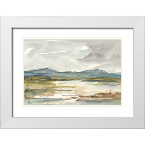 Overcast Wetland I White Modern Wood Framed Art Print with Double Matting by Harper, Ethan