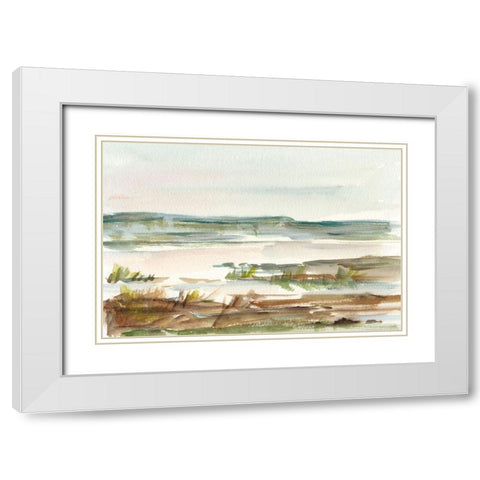 Overcast Wetland II White Modern Wood Framed Art Print with Double Matting by Harper, Ethan