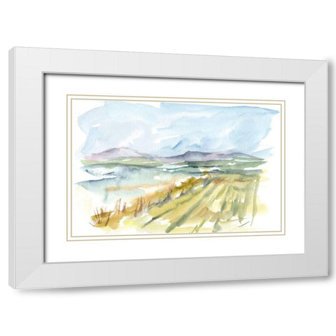 Vibrant Watercolor III White Modern Wood Framed Art Print with Double Matting by Harper, Ethan
