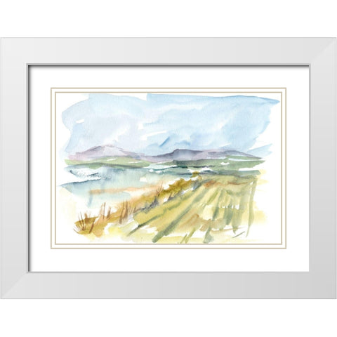 Vibrant Watercolor III White Modern Wood Framed Art Print with Double Matting by Harper, Ethan