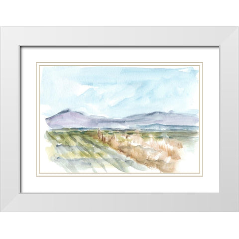 Vibrant Watercolor IV White Modern Wood Framed Art Print with Double Matting by Harper, Ethan