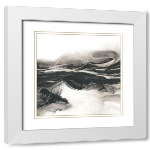 Static Charge I White Modern Wood Framed Art Print with Double Matting by Harper, Ethan