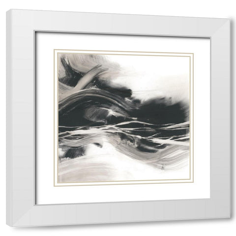 Static Charge II White Modern Wood Framed Art Print with Double Matting by Harper, Ethan