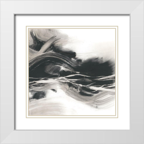 Static Charge II White Modern Wood Framed Art Print with Double Matting by Harper, Ethan