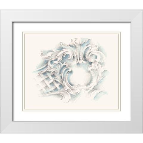 Acanthuys Ornament I White Modern Wood Framed Art Print with Double Matting by Harper, Ethan