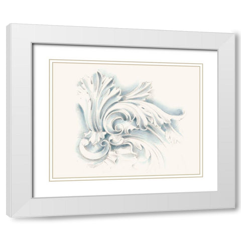 Acanthuys Ornament II White Modern Wood Framed Art Print with Double Matting by Harper, Ethan
