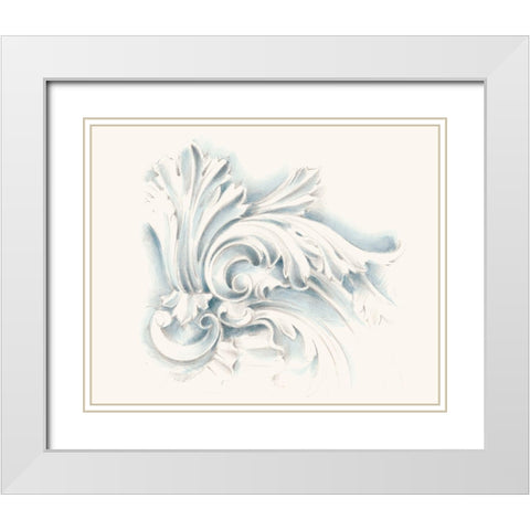 Acanthuys Ornament II White Modern Wood Framed Art Print with Double Matting by Harper, Ethan