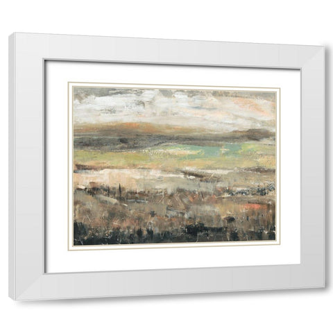 Grassland Showers I White Modern Wood Framed Art Print with Double Matting by OToole, Tim