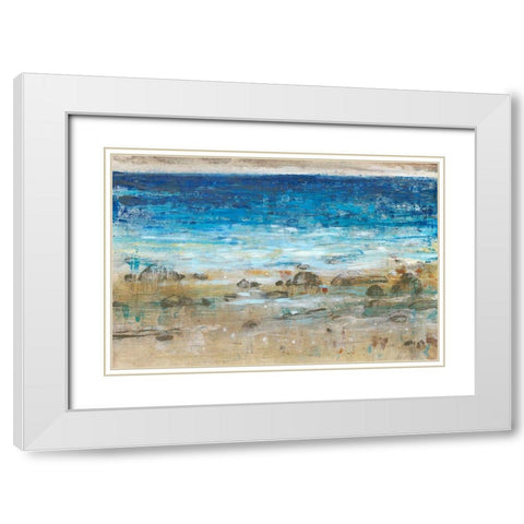 Rocky Shoreline I White Modern Wood Framed Art Print with Double Matting by OToole, Tim