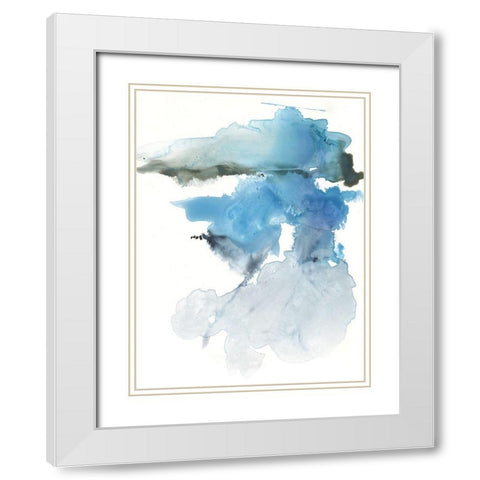 Glacier Melt II White Modern Wood Framed Art Print with Double Matting by Parker, Jennifer Paxton