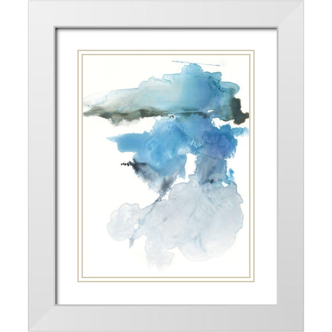 Glacier Melt II White Modern Wood Framed Art Print with Double Matting by Parker, Jennifer Paxton