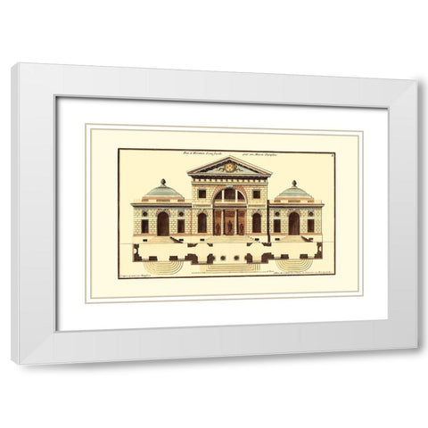 Architectural Facade VI White Modern Wood Framed Art Print with Double Matting by Deneufforge
