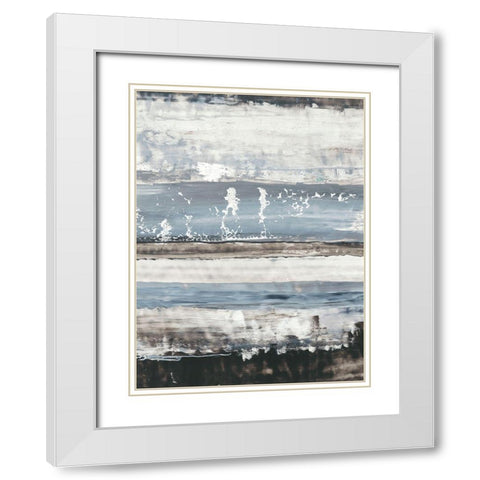 Icy Horizon I White Modern Wood Framed Art Print with Double Matting by Harper, Ethan