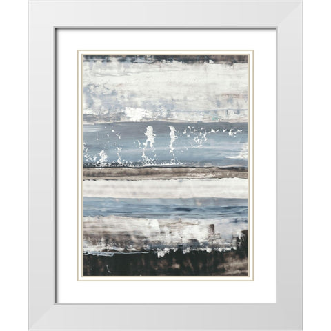 Icy Horizon I White Modern Wood Framed Art Print with Double Matting by Harper, Ethan